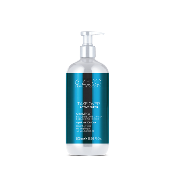 Double action shampoo for oily scalps, with dandruff and dry hair